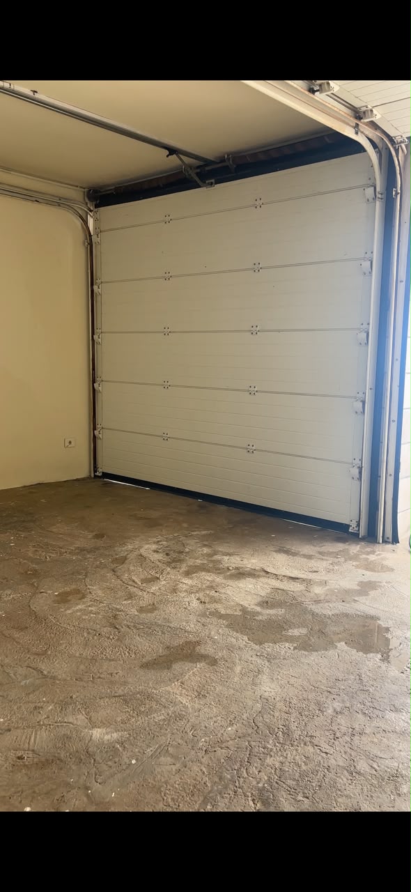 Garage floor scrub after